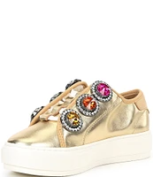 Kurt Geiger London Laney Octavia Oversized Jewel Studded Embellished Platform Sneakers