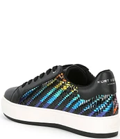 Kurt Geiger London Laney Woven Metallic Leather Platform Sneakers