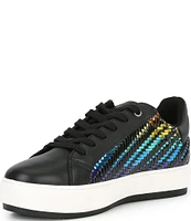 Kurt Geiger London Laney Woven Metallic Leather Platform Sneakers