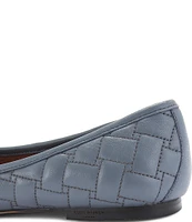 Kurt Geiger London Leather Eagle Bow Detail Quilted Ballerina Flats