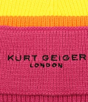 Kurt Geiger London Logo Patch Rainbow Beanie