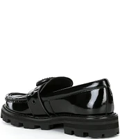 Kurt Geiger London Mayfair Drenched Patent Leather Chunky Loafers