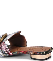 Kurt Geiger London Mayfair Eagle Buckle Embellished Plaid Slide Sandals