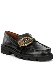 Kurt Geiger London Mayfair Leather Eagle Head Buckle Chunky Loafers