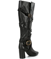 Kurt Geiger London Mayfair Leather Strappy Tall Boots