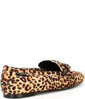 Kurt Geiger London Mayfair Slim Square Animal Print Leather Loafers