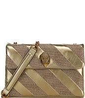 Kurt Geiger London Medium Kensington Crystal Metallic Stripe Crossbody Bag