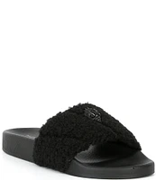 Kurt Geiger London Meena Colorblock Teddy Eagle Head Slides