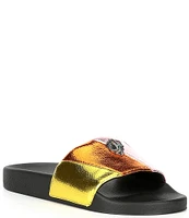 Kurt Geiger London Meena Metallic Rainbow Pool Slides