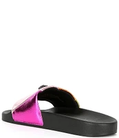 Kurt Geiger London Meena Metallic Rainbow Pool Slides