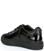 Kurt Geiger London Men's Laney Crocodile Embossed Leather Lace-Up Sneakers