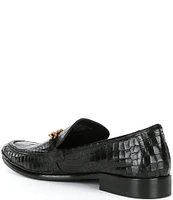 Kurt Geiger London Men's Luca Crocodile Embossed Leather Loafers