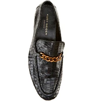 Kurt Geiger London Men's Luca Crocodile Embossed Leather Loafers