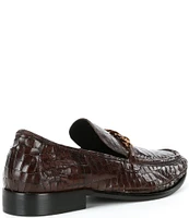 Kurt Geiger London Men's Luca Crocodile Embossed Leather Loafers