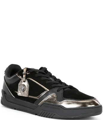 Kurt Geiger London Men's Regan Metallic Leather Lace-Up Sneakers