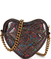 Kurt Geiger London Micro Glitter Heart Crossbody Bag