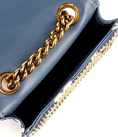 Kurt Geiger London Micro Kensington Floral Rhinestoned Crossbody Bag