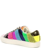 Kurt Geiger London Mixed Media Lane Stripe Sneakers