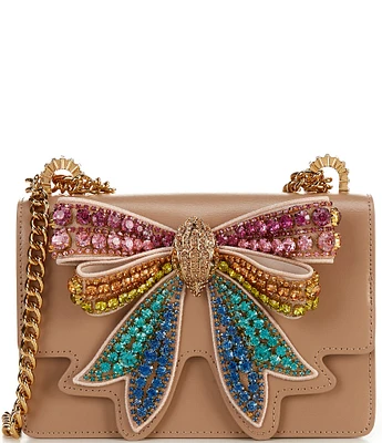 Kurt Geiger London Multicolored Crystal Bow Small Shoreditch Crossbody Bag