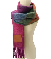 Kurt Geiger London Neon Rainbow Wave Yarn Dye Oblong Scarf