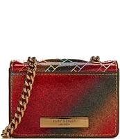 Kurt Geiger London Ombre Glitter Rainbow Micro Kensington Crossbody Bag