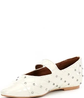 Kurt Geiger London Orbit Quilted Studded Leather Mary Jane Ballet Flats