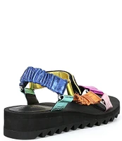 Kurt Geiger London Orion Metallic Rainbow Platform Sport Sandals