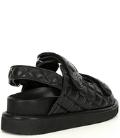 Kurt Geiger London Orson Quilted Leather Platform Sandals