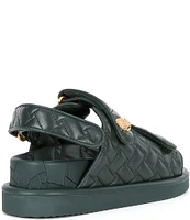 Kurt Geiger London Orson Quilted Leather Platform Sandals