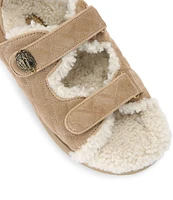 Kurt Geiger London Orson Teddy Quilted Shearling Sandals