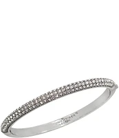 Kurt Geiger London Pave Dome Silver Metal Bangle Bracelet