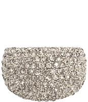 Kurt Geiger London Pave Dome Silver Metal Cocktail Ring