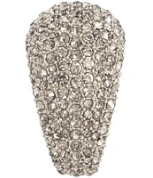 Kurt Geiger London Pave Dome Silver Metal Cocktail Ring