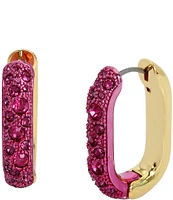 Kurt Geiger London Pave Oval Hoop Earrings