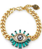 Kurt Geiger London Pearl Evil Eye Link Line Bracelet