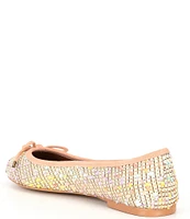 Kurt Geiger London Raffia Eagle Bow Detail Ballerina Flats