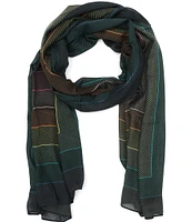 Kurt Geiger London Rainbow Border Oblong Scarf