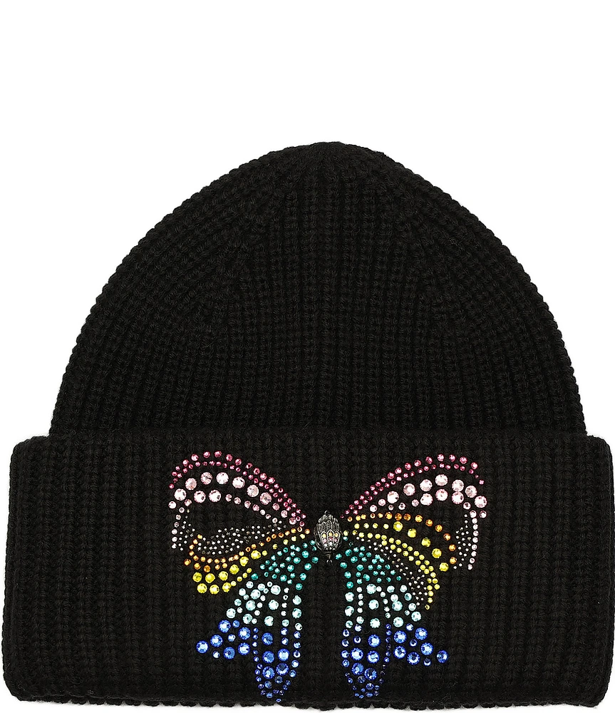 Kurt Geiger London Rainbow Crystal Bow Beanie