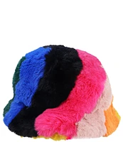 Kurt Geiger London Rainbow Faux Fur Bucket Hat