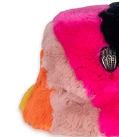 Kurt Geiger London Rainbow Faux Fur Bucket Hat