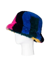 Kurt Geiger London Rainbow Faux Fur Bucket Hat