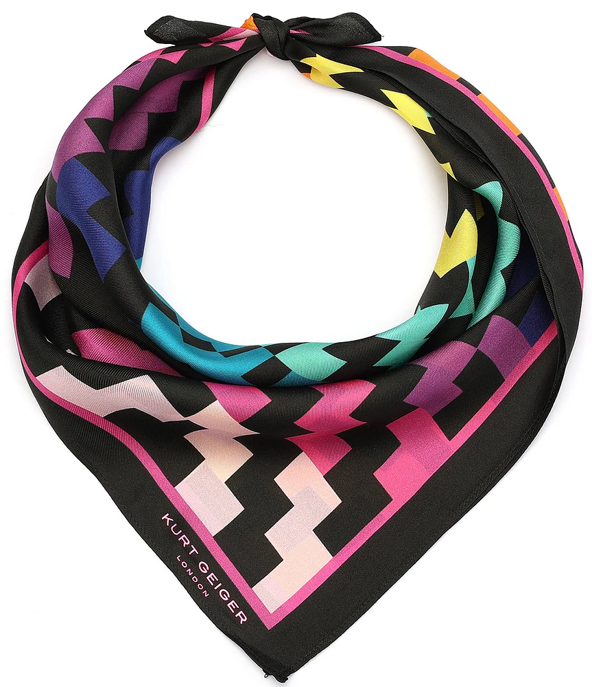 Kurt Geiger London Rainbow Weave Bandana Scarf