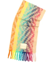 Kurt Geiger London Rainbow Weave Yarn Dye Oblong Scarf