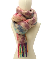 Kurt Geiger London Rainbow Weave Yarn Dye Oblong Scarf