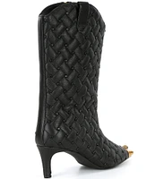 Kurt Geiger London Regent Crystal Quilted Leather Boots