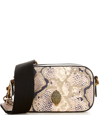 Kurt Geiger London Shoreditch Snake Embossed Small Camera Crossbody Bag