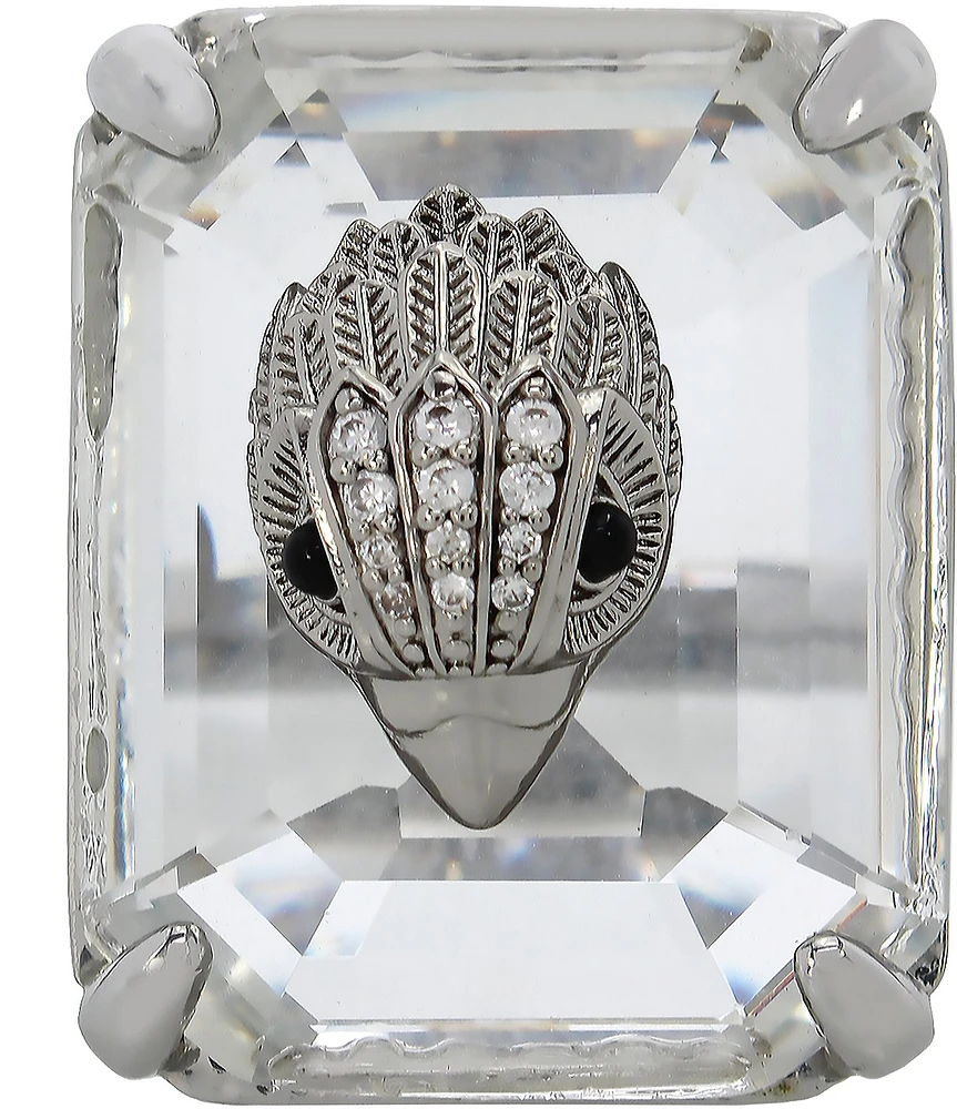 Kurt Geiger London Signature Eagle Crystal Cocktail Ring