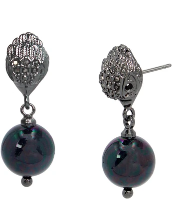 Kurt Geiger London Signature Eagle Pearl Drop Earrings