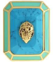 Kurt Geiger London Signature Eagle Turquoise Cocktail Ring