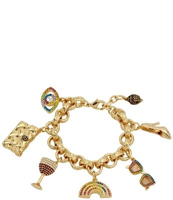 Kurt Geiger London Signature Mixed Charm Line Bracelet